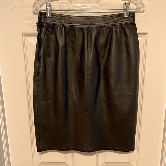 Emanuel Ungaro Dresses & Skirts - Vintage Ungaro Parallele Paris Leather Pencil Skirt